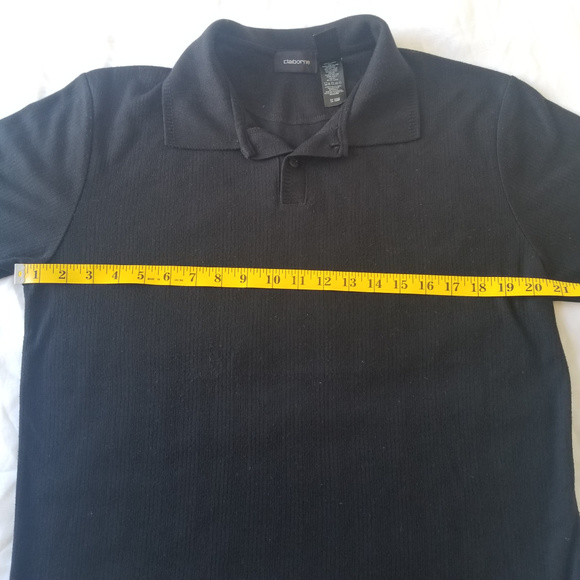 Men's Clairborne Black Polo Shirt Large - Picture 2 of 8